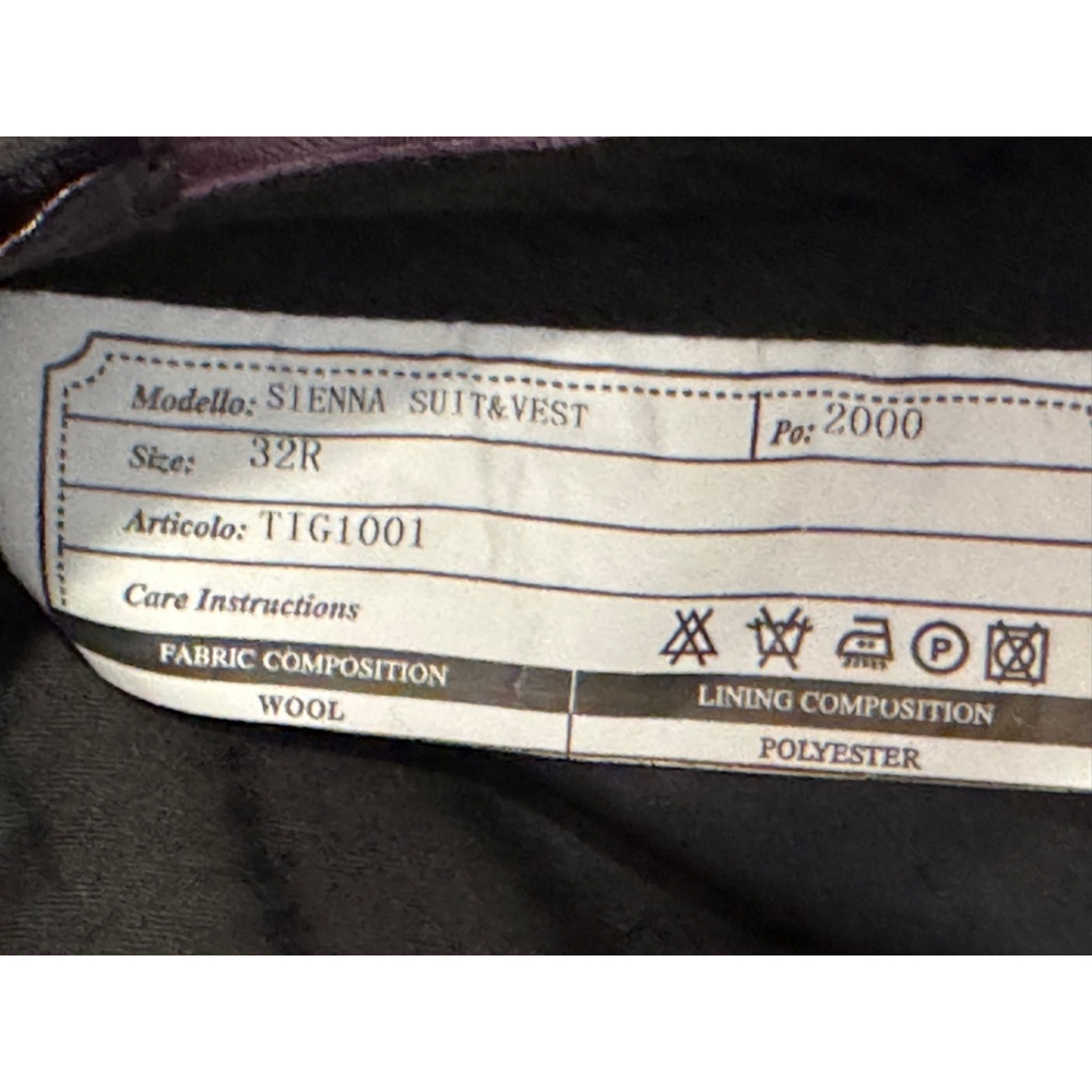 Lanificio De Biella Mens Wool Sienna Suit Pants Size 32R Grey Lightweight - Picture 7 of 9